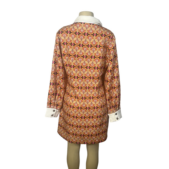 Stylish Retro Patterned Mini Dress - Picture 4 of 14